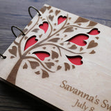 Personalized wedding GuestBook, Wood Rustic Wedding Guest Book Love Heart Tree,custom wooden bridal shower gift