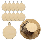 (50pcs/lot) 50mmx 65mm Blank Unfinished Christmas Ornaments Ball Tags Rustic Wooden Tags
