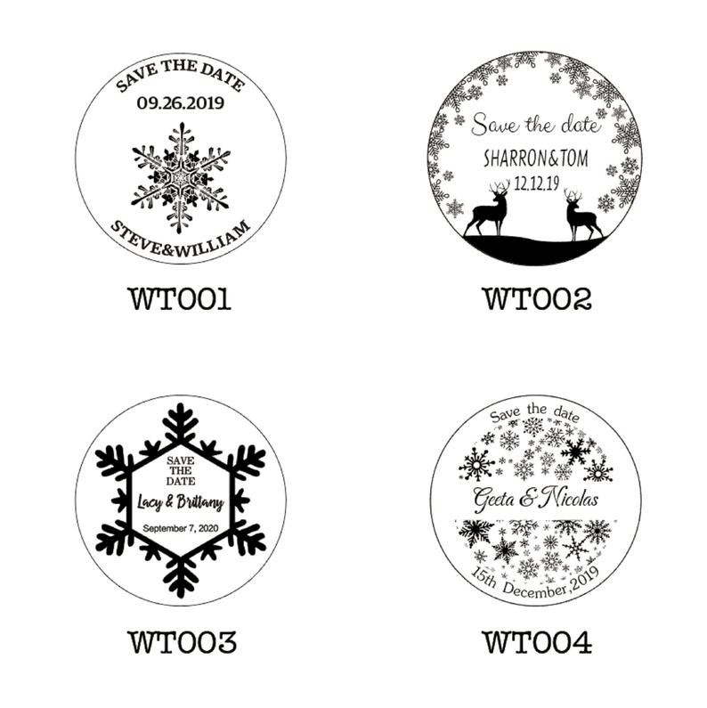 Personalize Snowflakes Wooden Save the date Magnets, Rustic Wedding Magnet Winter favors,Custom Wedding Wooden Slice Christmas Magnets