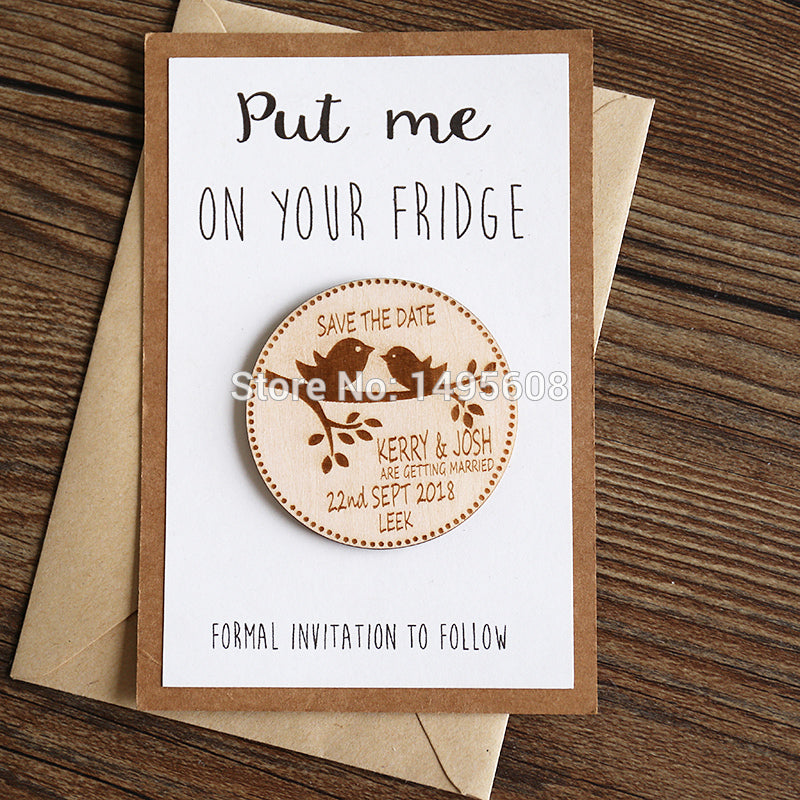 Rustic Save the Date Fridge Magnets, Unique Save the Date Magnets