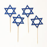 Star of David Cupcakes Toppers. Hanukkah Decorations. Party Picks. Mazel Tov. Jewish Holiday Decor
