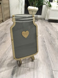 Wedding Guest Book Mason Jar Drop Box custom Alternative Wooden Hearts drop box