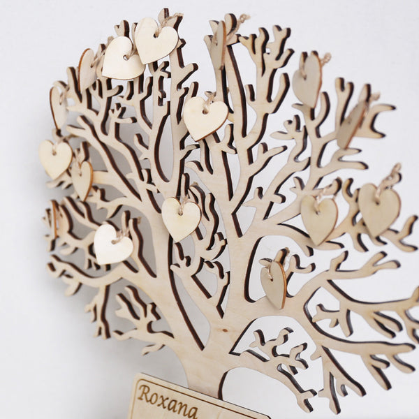 Wishing Tree Large Wooden Guest Book Alternative 3D Unique Guestbook Wedding Sign w Engraved Names Frameable Art Keepsake