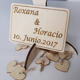 Wishing Tree Large Wooden Guest Book Alternative 3D Unique Guestbook Wedding Sign w Engraved Names Frameable Art Keepsake