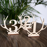 Wooden Antler table numbers,Boho wedding Standing Numbers, Reception Centerpieces Sticks, rustic wedding centerpiece,