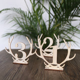 Wooden Antler table numbers,Boho wedding Standing Numbers, Reception Centerpieces Sticks, rustic wedding centerpiece,