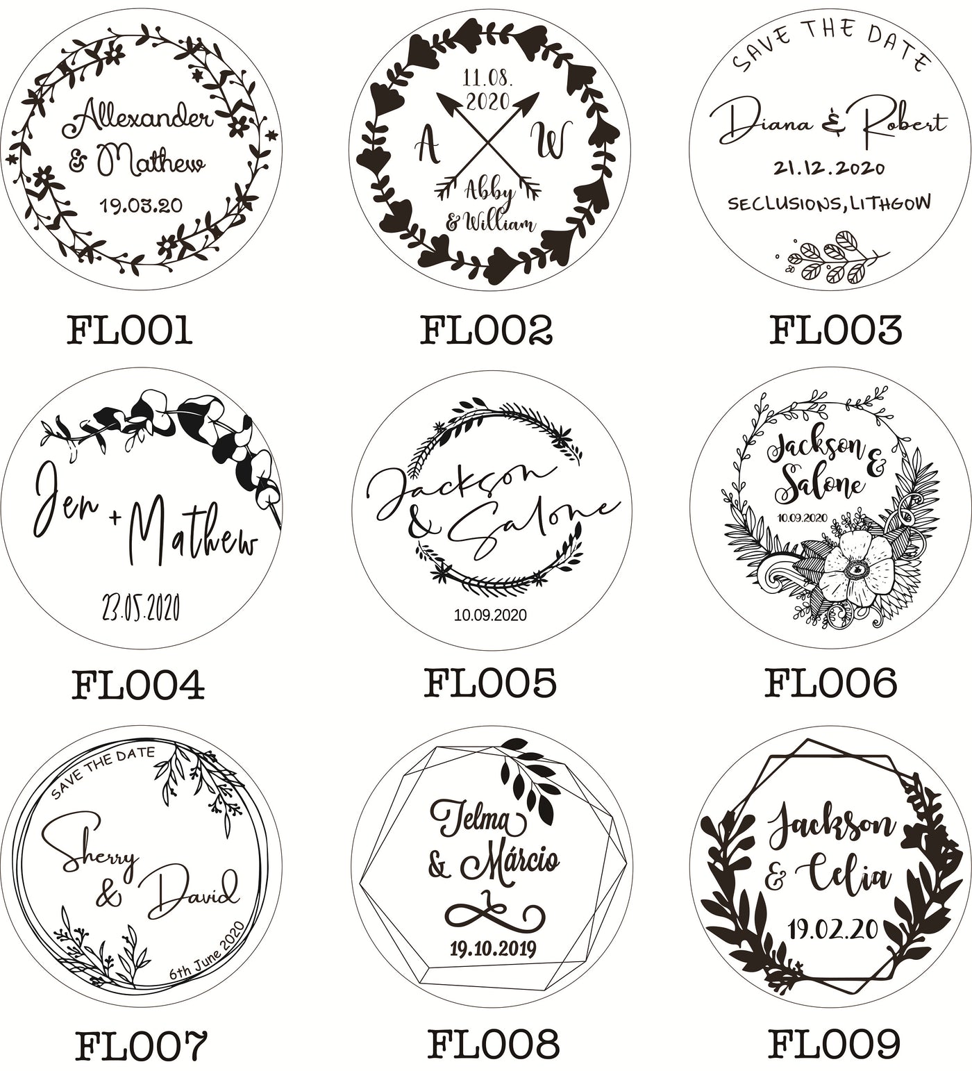 Personalize Flora Wreath Wooden Save the date Magnets, Rustic Wedding Magnet favors,Custom Wedding Wooden Slice Magnet with Script Name