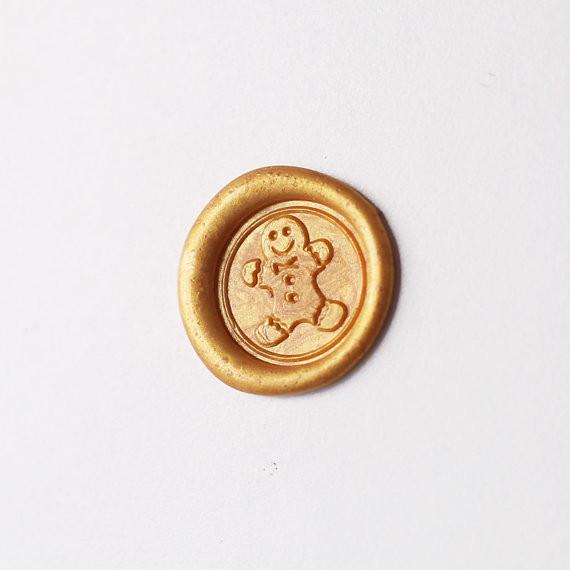 Gingerbread wax seal stamp,Christmas wax stamp,Christmas gift-ws179