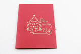 Christmas tree with gift pop up card 3D card handmade card greeting Christmas card