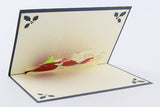Santa ring bell Christmas card / pop up card / 3D card handmade card greeting Christmas card