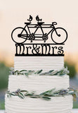 Mr Mrs Wedding Cake Topper Bicycle Wedding Cake Topper Bike Cake Topper Mountain Bike Cake Topper Cyclist Cake Topper