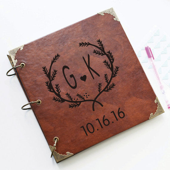 Personalized Tandem Bicycle Engraved Leather Photo Album/ Personalized –  DokkiDesign