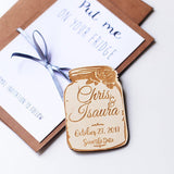 Custom Mason Jar save the dates