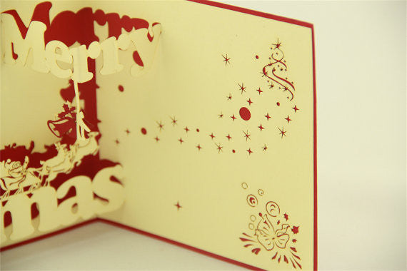 90 Degree BIG Xmas for Christmas in Pop up card