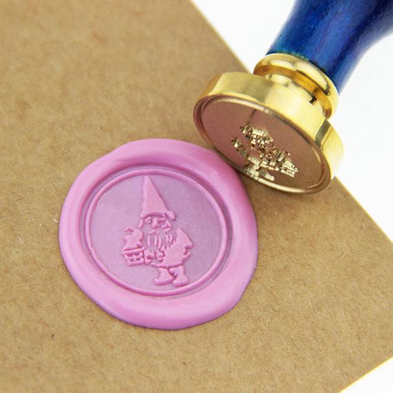 GARDEN GNOME Wax Seal Stamp/Christmas gift/ garden wedding..WS084