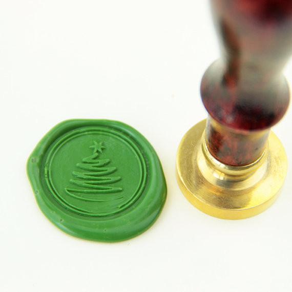 Christmas tree Wax Seal Stamp/Christmas gift/ holiday invitation seals/Christmas seals--WS050