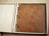 Personalized Love birds Engraved Leather Photo Album/ Personalized Scrapbook Album /Wedding Guestbook/ guest book/Wedding gift book
