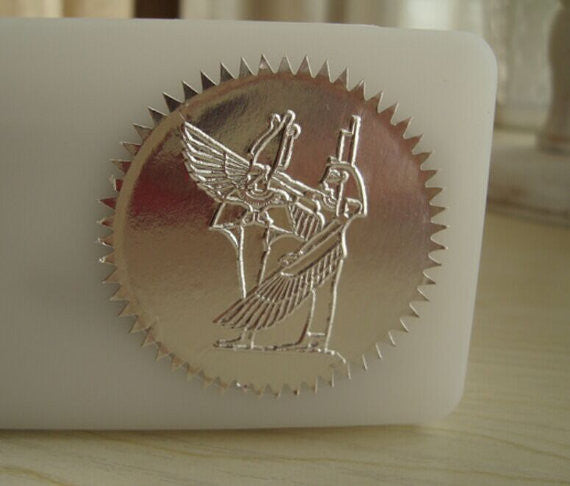 50 pcs Foil Seal Stickers/ Wedding Stickers/Gold, Silver, Red Envelope Seals/ Embosser seal Stickers