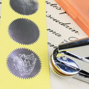 50 pcs Foil Seal Stickers/ Wedding Stickers/Gold, Silver, Red Envelope Seals/ Embosser seal Stickers