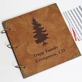 Customize Vintage Engraved Photo Album wedding tree photo album leather guestbook birthday gift of photo album