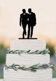 Gay silhouette Homosexual Wedding Cake Topper For Men Gift Gay Wedding Cake Topper Same Sex Cake Topper Gay Cake Topper
