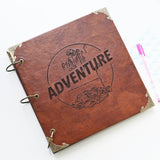 Custom Travel log Engraved Photo Album/Adventure Photo album/ Kraft Scrapbook Album // guest book