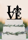 fleur de lis cake topper love cake topper wedding cake topper French Cake topper