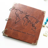 Personalized Map Travel Album/ Geography Album/Travel Memory Book/Adventures Album/Quote Album/ Journey Album