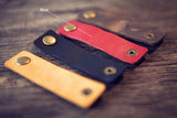 Handmade leather earphone organizer/ Earbud Case cord / Leather Cable Organizer/