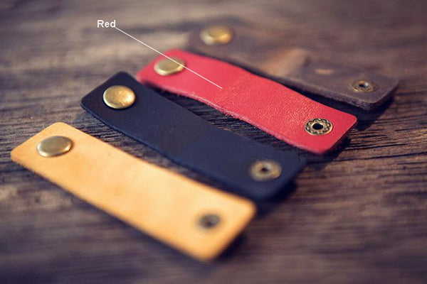 Handmade leather earphone organizer/ Earbud Case cord / Leather Cable Organizer/