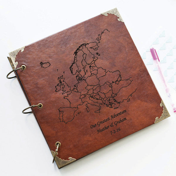 Personalized Map Travel Album/ Geography Album/Travel Memory Book/Adventures Album/Quote Album/ Journey Album