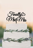 Wedding Cake Topper, Mr and Mrs, Finally Topper,, Wedding Heart Topper Finally Mr and Mrs