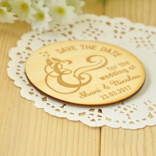 Wooden Save the Date Magnets