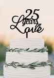 Anniversary Cake Topper 25 Years in Love Acrylic Cake Topper