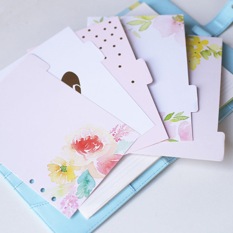Spring floral theme dividers/A5 index/ Personal size planner dividers/hello Dashboard