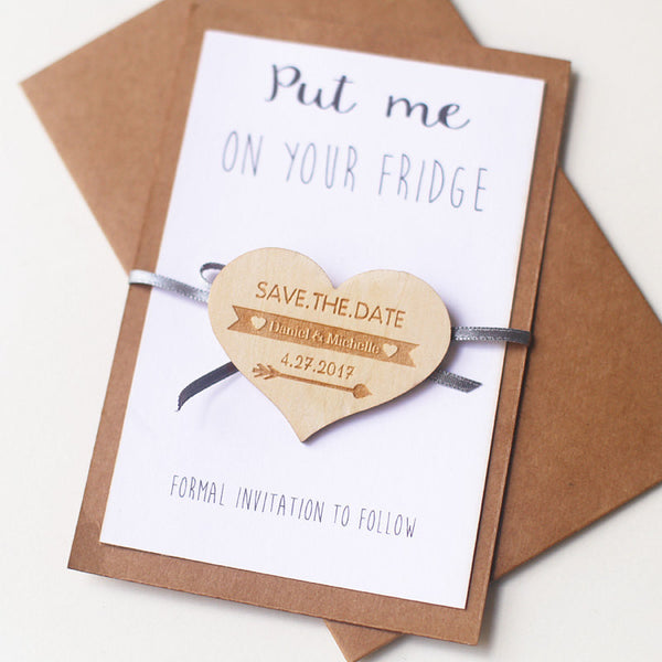 Heart wedding Save the Dates