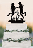 Scuba Diving Cake Topper - Couple Event Cake Topper-Diving Bride and Groom Wedding Cake Topper