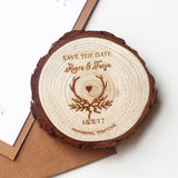 Custom save the date wood magnets