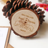 Custom save the date wood magnets