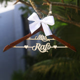 Personalized Wedding hanger with name, Mrs Wedding Dress Hanger,Wood Bridal Last Name Hanger,Bridal Shower Gift,rustic wedding decor,Mother of the Bride's
