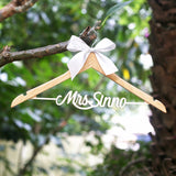 Personalized Rustic Wedding Dress Hanger Bride Wood Name Hanger, Bridesmaid gift, Bridal Shower Gift