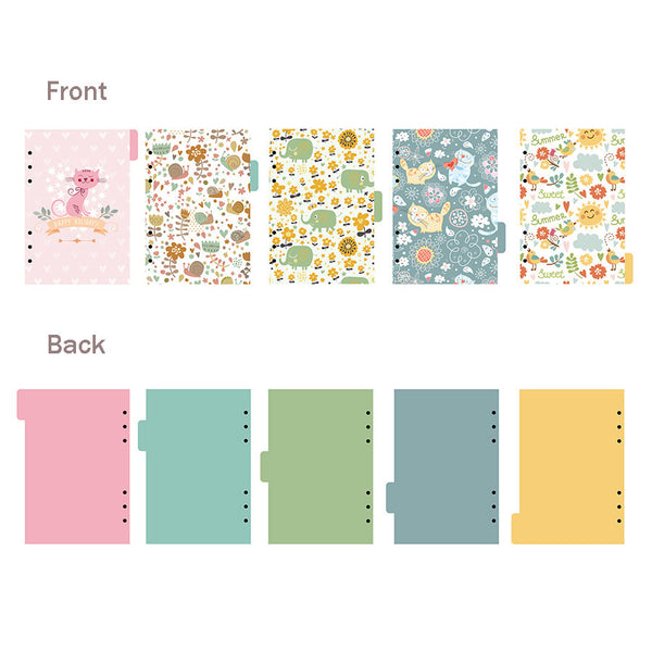 Cute animals dividers/A5 index/ Personal size planner dividers/Dashboard/ Filofax diviers
