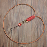 Leather Lanyard , Leather key holder, ID badge lanyard, key strap, Leather neck strap