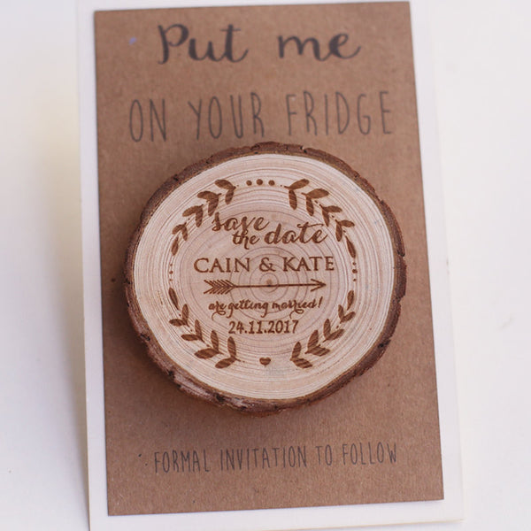Arrow Save the Date Magnet, Rustic Save the Dates