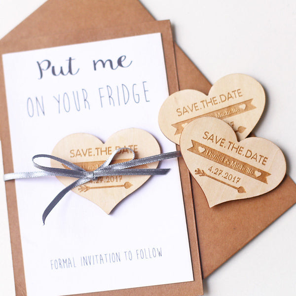 Heart wedding Save the Dates