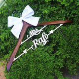 Personalized Wedding hanger with name, Mrs Wedding Dress Hanger,Wood Bridal Last Name Hanger,Bridal Shower Gift,rustic wedding decor,Mother of the Bride's