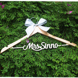 Personalized Rustic Wedding Dress Hanger Bride Wood Name Hanger, Bridesmaid gift, Bridal Shower Gift