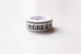 Monday to Sunday  Washi Tapes/ weekly Washi Tape/planner Washi / Masking tape/ japanese washi tape/Planner Supplies/OT037