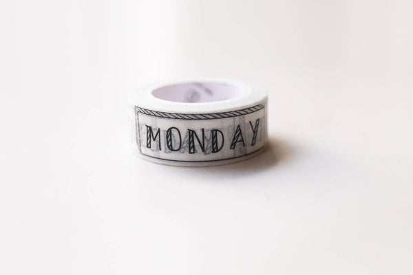 Monday to Sunday  Washi Tapes/ weekly Washi Tape/planner Washi / Masking tape/ japanese washi tape/Planner Supplies/OT037