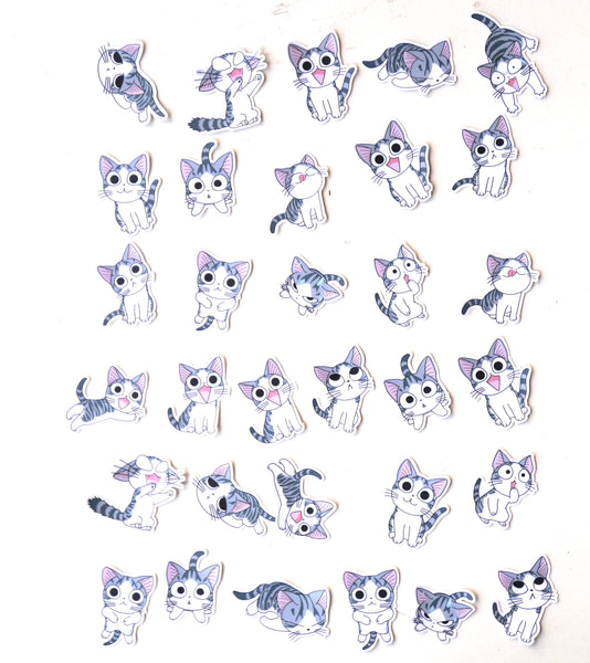 Kawaii Cats  sticker set/ Planner Stickers/ Filofax Stickers/Lap top stickers/Scrapbook Sticker/OS023